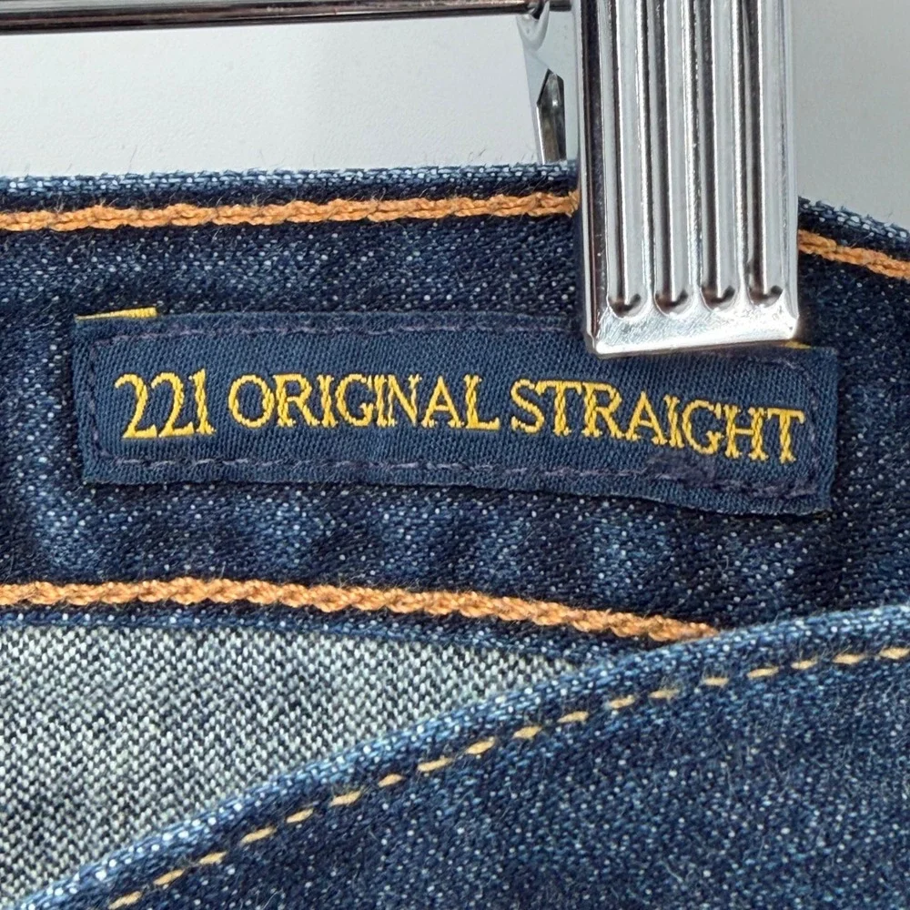 Lucky Brand 221 Original Straight Jeans Mens 36x32 Dark Wash Denim Indigo
